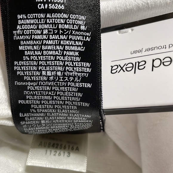 7FAMK CROPPED ALEXA WITH CUT OFF HEM IN WHITE RUNWAY - Picture 8 of 9